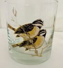 2 Mcm Couroc Of Monterrey Chickadee Bird Old Fashioned Lowball Rock Bar Glasses