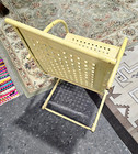 Vintage Mid-century Modern Bunting Basket Weave Outdoor Glider Rocker Lawn Chair