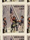 America Responds 9 11 2001 Heroes Usa First Class Flag Stamp Sheet 20 Usps New