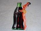 Vintage Drink Coca Cola W  Woman      Bottle 14  Metal Coke Soda Gasoline Oil Sign