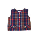 Vintage 70s Cinderella Vest Skirt Outfit Girls 8 Set Red Blue Plaid Retro