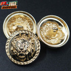 14 Pack Gold Vintage Antique 3d Lion Head Metal Blazer Buttons 17mm 23mm