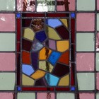 Antique Arts   Crafts Leaded Stained Glass Window C1920