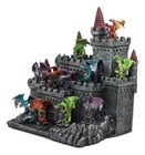 Medieval Mini Dragons Guarding King s Landing Castle Fortress Display Statue Set