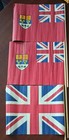Trio Of Wwii Era 14 5 x11 75  Canadian Red Ensign Uk Canvas Hand Flags 1921-1957