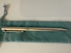 Vintage Tiffany Co T Clip Sterling Silver With Green Band Ink Pen