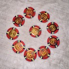 Lot 10 Vintage Crown Casino New Orleans  5 Poker Chips Cancelled Louisiana