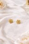 18k Gold Plated Flower Jewelry Set Necklace   Stud Earrings Elegant Floral Gift