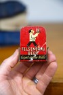 Vintage 1940s Felsenbrau Beer Matchbook Holder Cincinnati  Ohio Tin Metal Sign