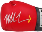 Mike Tyson Autographed Red Everlast Boxing Glove Lh In Silver Beckett 202299