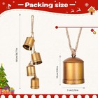 Christmas Bells Vintage Christmas Cow Bells Decor Set Of 4 Large Rustic Gold