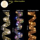 1-10m Led Ribbon Christmas Tree Lights Xmas Top Ribbon Bows Party Ornament Decor