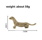 Brass Weasel Animal Statue Small Sculpture Tabletop Figurine Home Decor Gifts