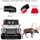 8pcs Black Deer Whistles For Car  Universal Vehicle Warning Device To Avoid Anim