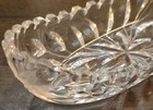 8  Vintage Crystal Clear Glass Butter Boat Dish Scalloped Rim 2    Tall 