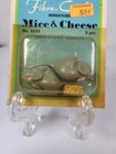 Vtg Fibre-craft Miniature Tiny Mice And Cheese No  8532 Doll House Diorama Nos