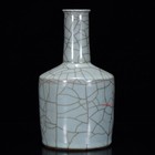 8 6  China Heritage Song Dynasty Guan Kiln Porcelain Lce Crack Cyan Glaze Vase