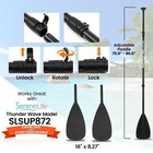 Serenelife Adjustable Collapsible Sup Stand Up Paddle-board Paddle - Slsupb872