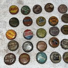 35 Vintage Cork Lined Bottle Caps Assorted