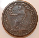 1814 Canada Trade Token -  Half Penny  Wellington  - Lot 130