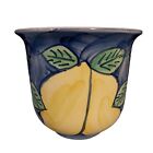 Vintage Secla Portugal Ceramic Pottery Bowl Planter Flower Pot Fruit Motif