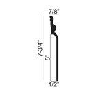 Outwater 7-3 4  X 96  Pvc Baseboard Cover Molding  4 Pack 