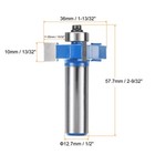 T Slot Cutter Rabbet Router Bit 1 2  Shank 1-13 32  X 13 32  3 Wing W Bearing