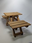 Little Girl s Wooden Doll Picnic Table 17 1 2  Long
