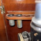 Antique Brass Bausch   Lomb Optical Co Microscope In Box Accessories And Slides