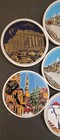 Vtg Set Of 8 Elafos Ceramic Coasters Tiles Greece Handmade Glazed Vibrant 3 5 