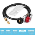 Freeship 4ft 0-30 Psi Hp Propane Regulator Hose Gas Grill Regulator   Psi Gauge