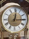 Bulova Clocks B1845 Durant Walnut Wood And Glass Revolving Pendulum Clock  Brown