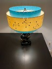 Mid Century Vintage Style 3 Tier Fiberglass Lamp Shade Modern Atomic Turquoise 3