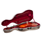Crossrock 3 4 And 4 4 Size Cello Case-abs Molded Hardshell With Wheels-champagne