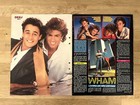 Wham  George Michael 1984 Story Clip Poster 1980s Swedish Magazine Okej