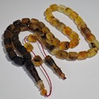     amber Prayer Beads Amber Rosary 45 Carvings Amber Beads 62g    