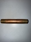 Lot Of 5 Red Brass Pipe Nipples 1 4    Npt Male X 3    Long Sch 40 Seamless New