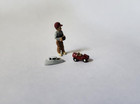 Arttista  1558 - Young Boy W radio Controlled Car   Boat - O Scale Figure New