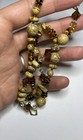 Lovely Vintage Artisan Made Sterling Silver Sandstone Beaded Southwest Necklace