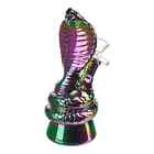 6 Inch Holographic Glass Snake Cobra Bong Hookah Rainbow Water Pipe   14mm Bowl