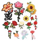 Embroidery Sew On Cloth Applique Stickers Iron On Fabric Rose Flowers Diy Patch