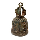 Thai Temple Bell God Ganesh Elephant Antique Style Brass Clapper Hanging Decor