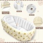 H e Newborn To Toddler Bath Tub inflatable Baby Bathtub With Built-in Air Pump