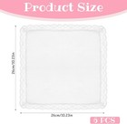 6 Pack White Cotton Lace Handkerchiefs Bridal Wedding Embroidery Hankies