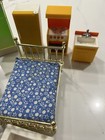 Big Lot Vintage 70s 80s Fisher Price Dollhouse Furniture People Bath Kitchen 