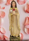 Rosa Mystica Statue Hand Painted Cold Cast Resin 6 Inch Our Lady Figurine