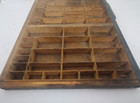 Hamilton Printer   s Wood Drawer Tray Letter Press Type 33    X 17        89 Spaces Vtg