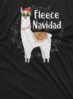 Men s Fleece Navidad T-shirt Funny Feliz Navidad Merry Christmas Lamma T-shirt