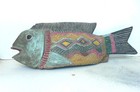 Vintage Folk Art Hand Carved Wood Painted Mexican  Collectable