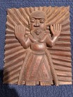 Vintage Signed Odekunle Wood Carving Relief Panel Nigerian Yoruba Oyo Folk Art